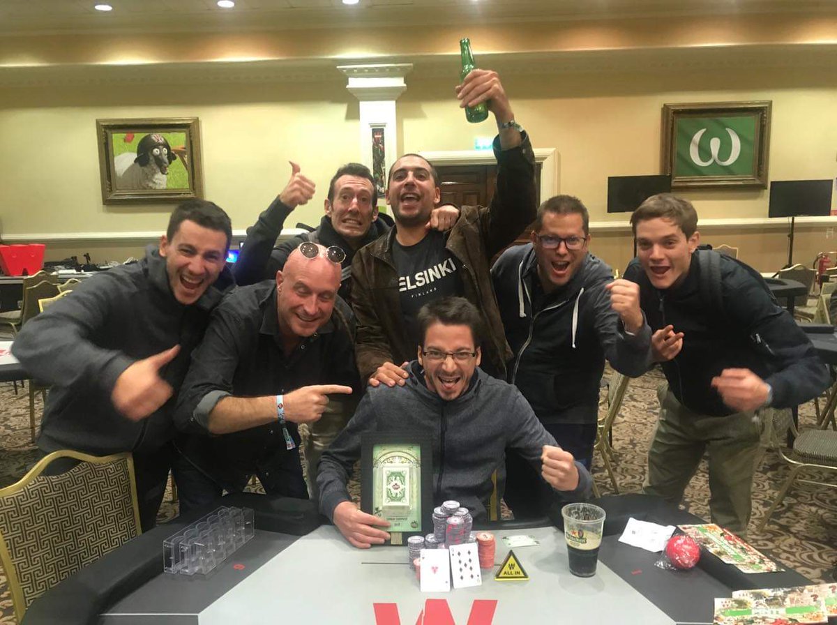 Kroktachon's tweet photo. Petit victoire sur le sunday surprise sur ce #WPODublin, thx a tous les potes pour le rail #BarRailing #TeamBusto #TeamBiere @Winamax @WamPoker https://t.co/oBtSPUUGS6