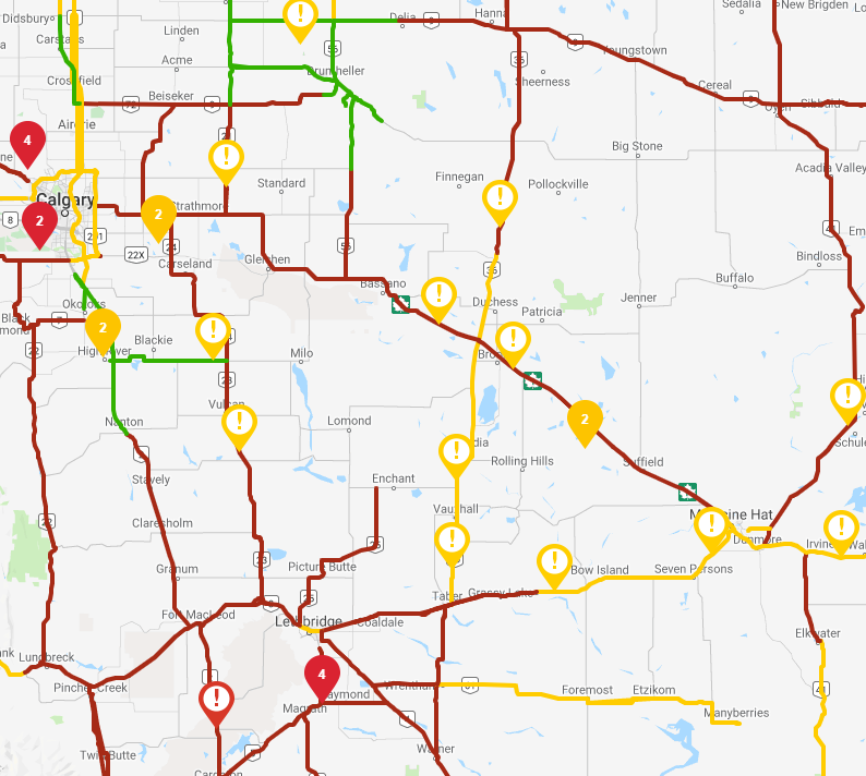 wild945country's tweet photo. Road Conditions Still  Poor along A Number Of Roads In The MH Area, #1 is Stand still to Slow Moving Just Past Suffield with Blowing snow and Snow Covered Road . Stay safe https://t.co/vKOK4flIgn