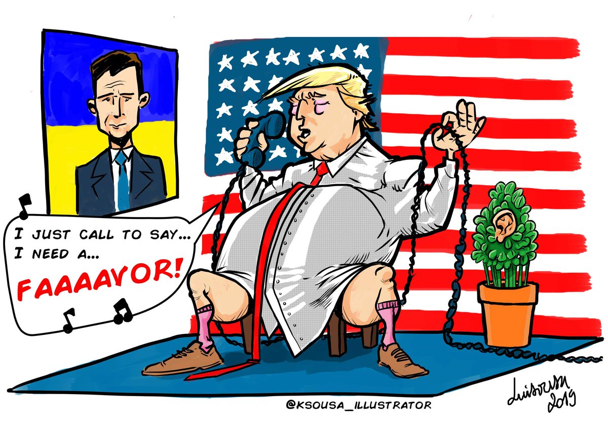 Nothing2say14's tweet photo. I just call...
#presidenteofunitedstates #POTUS #Trump #DonaldTrump #PresidentOfUkraine #Zelensky #whistleblower #Scandal #TrumpUkraineScandal #ImpeachmentInquiry #favor #Imeachment #wacom #cartoon #politicalcartoons #digitalart https://t.co/t3EBkN36JU