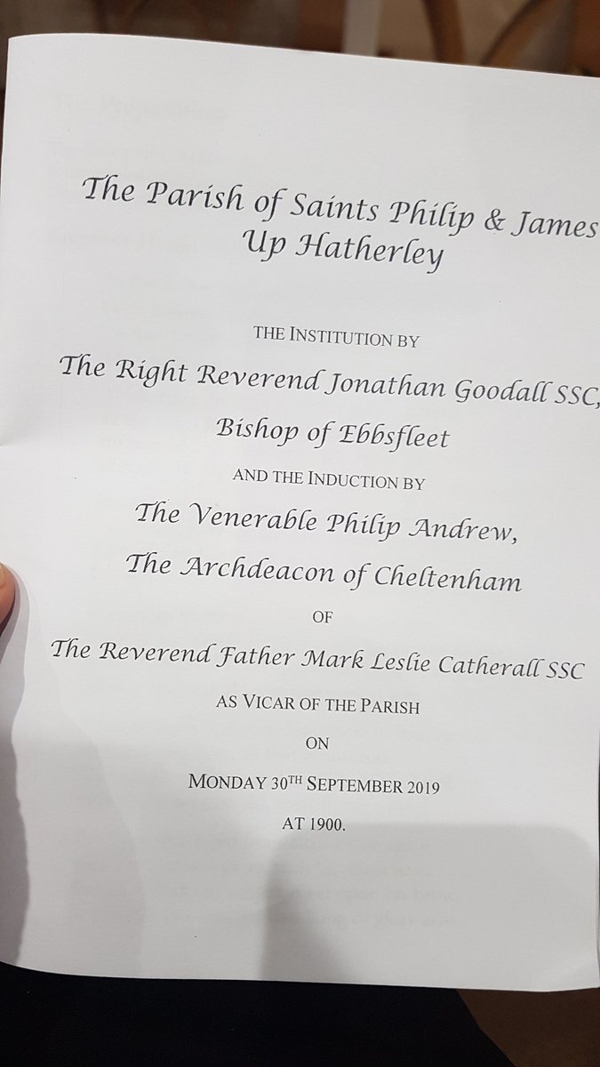 Delighted that we have a new priest  for Up  Hatherley