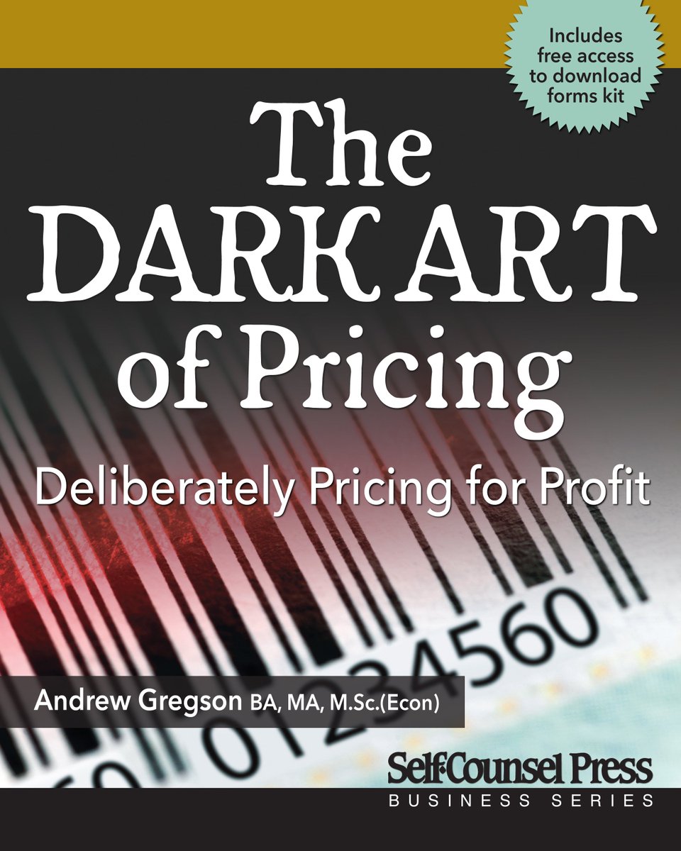 New Book. I updated my 10 year old pricing book as The Dark Art of Pricing - Deliberately Pricing for Profit. Marketing dept must be Harry Potter fans