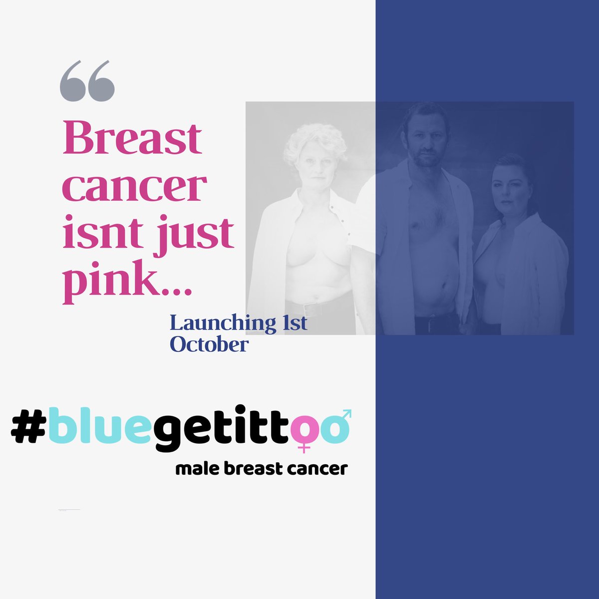#bluegetittoo Male #breastcancer #photographic Awareness Campaign launches 1st Oct for #BreastCancerAwarenessMonth <a href="/RaineMilligan/">Lorraine MilliganMUA</a> <a href="/macmillancancer/">Macmillan Cancer Support</a> <a href="/SU2CUK/">Stand Up To Cancer UK</a> 📽 Men Too? YouTube