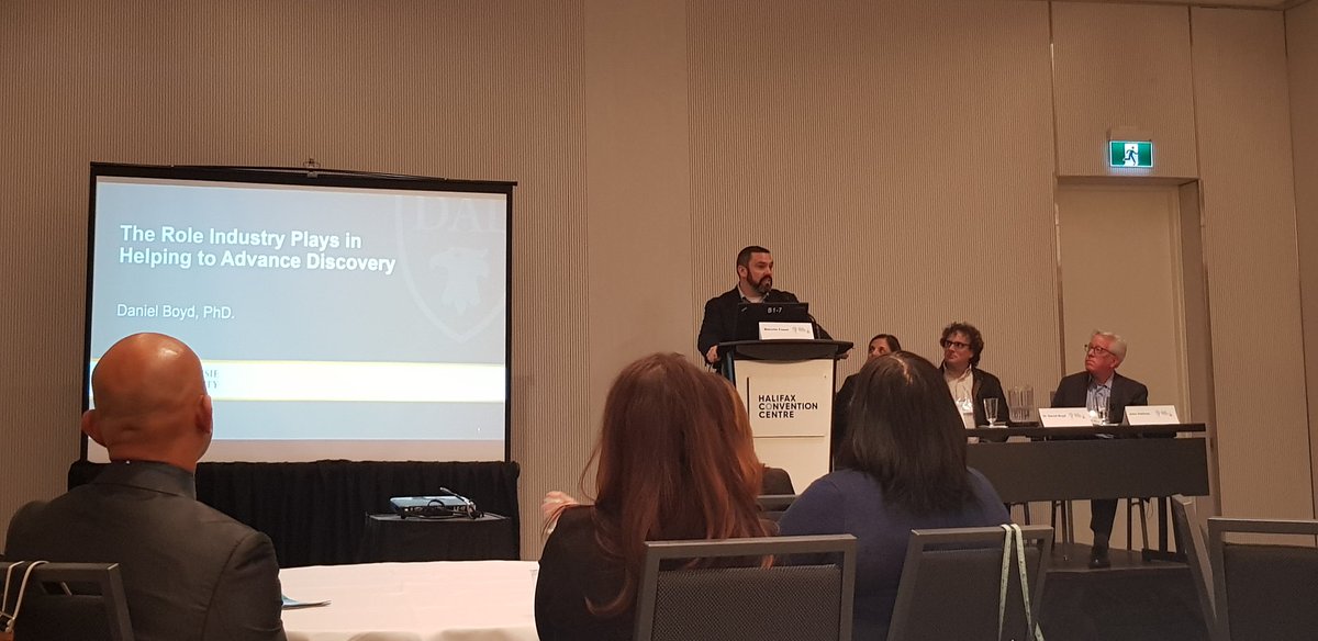 AlyneGTeixeira's tweet photo. Great to see Dr. Daniel Boyd representing Dalhousie Biomedical Engineering at the Immuno-oncology assembly. Learning a lot about the challenges going from research to commercialization.
#ioa19 #dmrf #Immunotherapy #health #research
@bme_director https://t.co/KvAJiumzNK