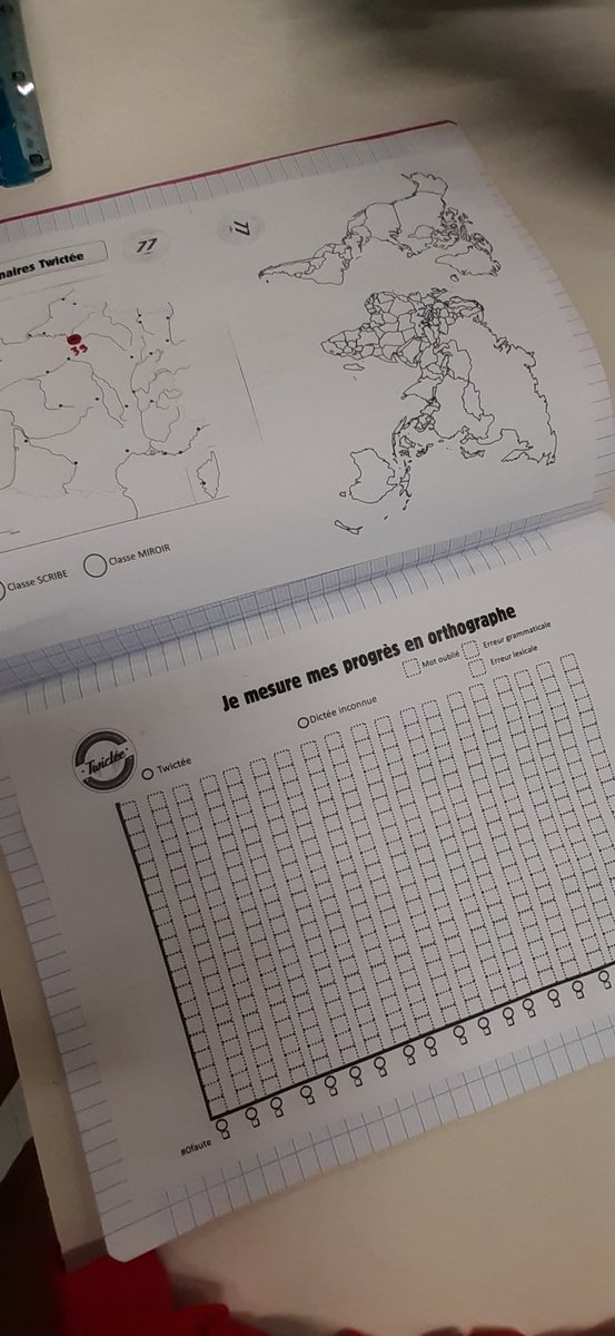 Brunomallet's tweet photo. Prêts pour cet épisode 39 de @TwicteeOfficiel avec le cahier distribué. Premier diplôme, page CARTOGRAPHIE, Rappel du twoutil... https://t.co/YsJ8rVRAY8