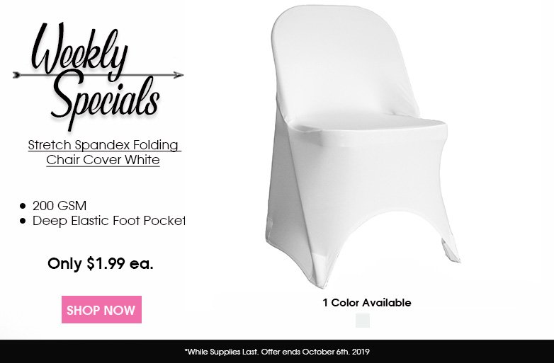 Your Chair Covers Your Chair Covers Polyester Folding Chair Cover White For Wedding Party