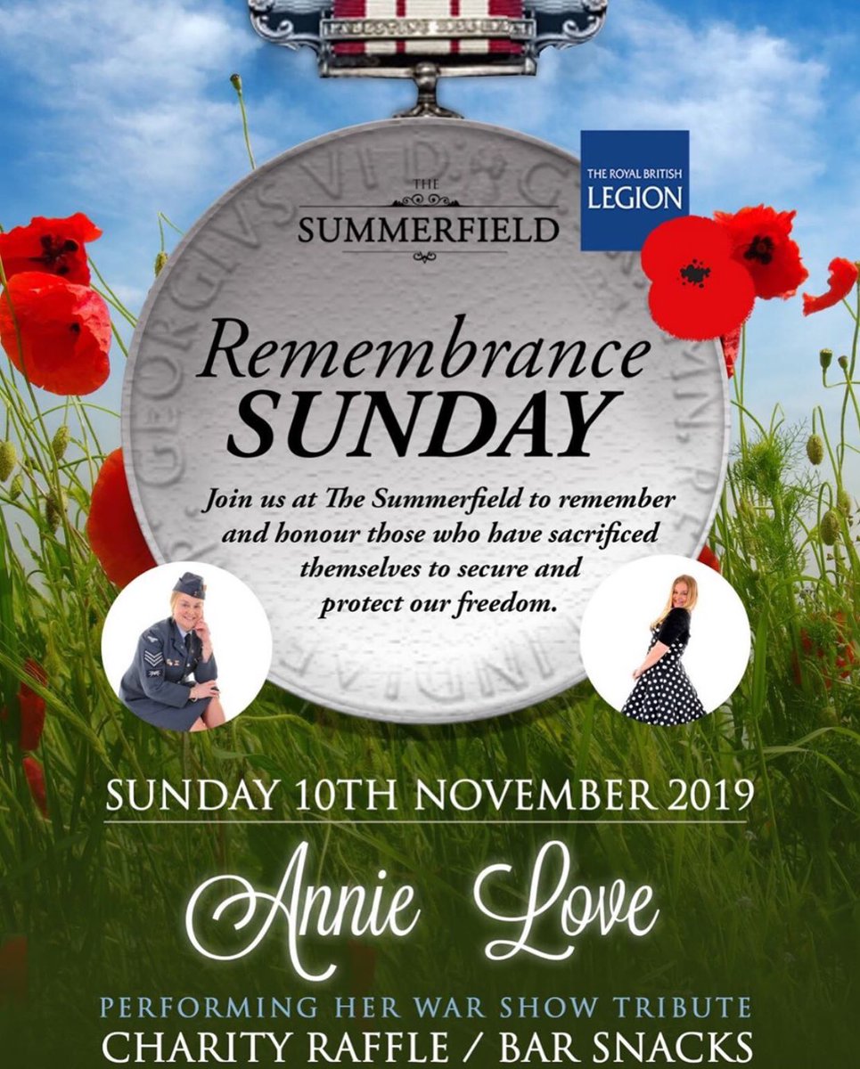 Remembrance Sunday is a day not to be missed at the Summerfield, as we come together to remember all those who gave so much. The day is in support of the wonderful @PoppyLegion