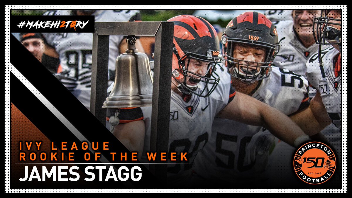 With a sack and an INT James Stagg takes home the Ivy League Rookie of the Week honors!! #RingIt #MakeHi2t0ry