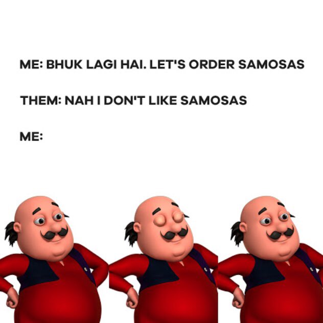NickIndia's tweet photo. Say sike right now...
.
.
.
.
.
#Motu #BlinkMeme #SamosaLove #MotuPatlu #MotuMeme #NickMeme https://t.co/5f9cSniLi7
