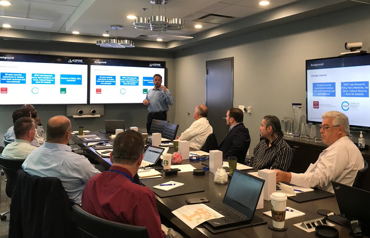 Aspire Technology Partners George Lazarou Aspire S Principal Security Strategist Addressed Leaders From Nj Higher Ed Colleges And Universities During An Information Security Workshop This Morning At Aspire Hq Security Education