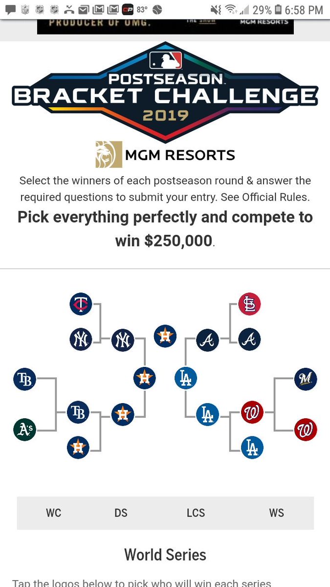 My postseason predictons.  Astros-Dodgers Part II is another seven game classic. This time the MVP award goes to JV.