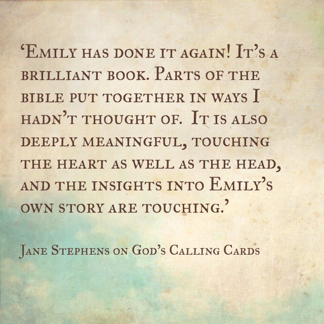 EmilyOwenAuthor's tweet photo. Thank you to Jane for this #Emazon review to share with you. It’s one of the first for #GodsCallingCards, too...
@authenticmedia https://t.co/aD6JPvYNK3