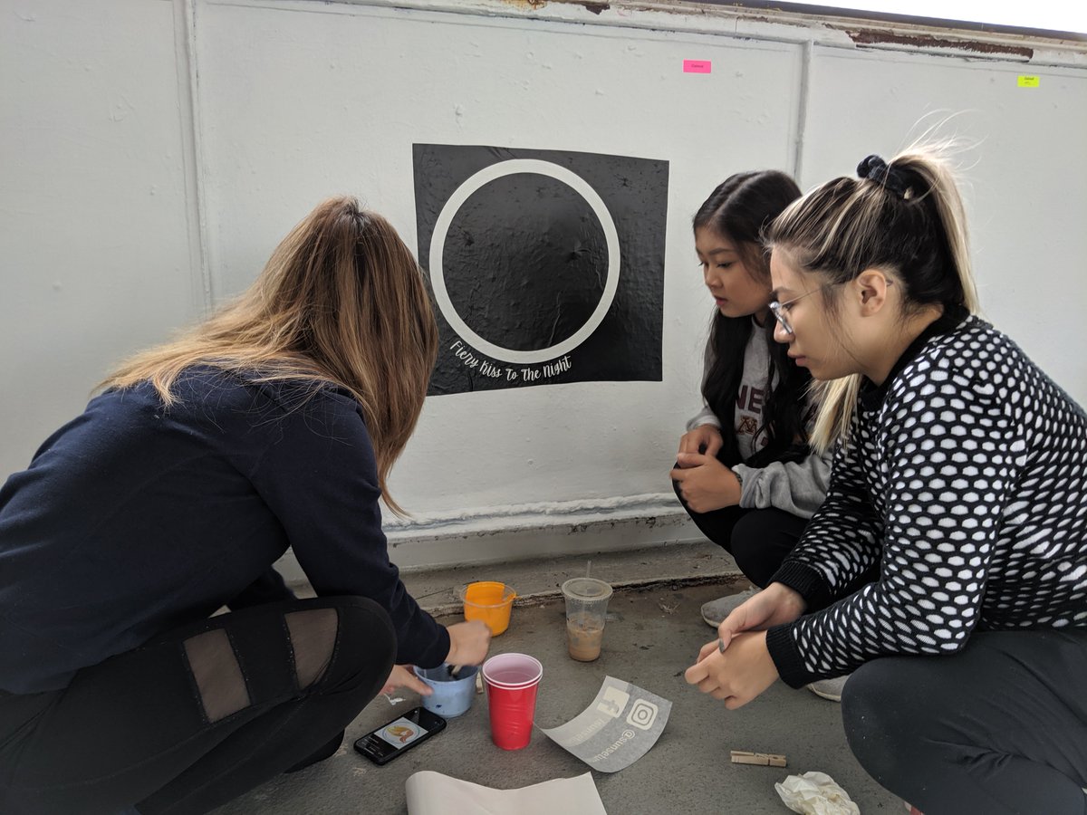 umnhsl's tweet photo. For Paint the Bridge this year, many student groups created custom stencils using the vinyl cutter at the Libraries Makerspaces. See if you can spot these great designs the next time you cross the bridge. #Makerspace #MakeItGreat #VinylCutter #PaintTheBridge https://t.co/mYBBM2NZcI
