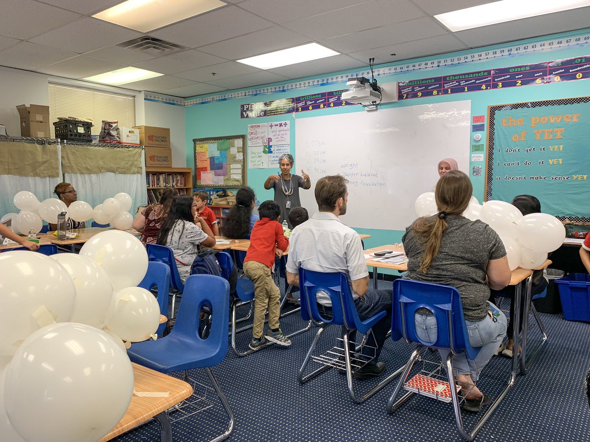 GT parents and students from <a href="/HSS_AUSTIN/">HSS-Austin</a> gathered together for a fun and informative meeting this month. Before diving into the informative part, they had a little fun problem solving and building a balloon tower! Great job Tiger families! #GT #GiftedEd