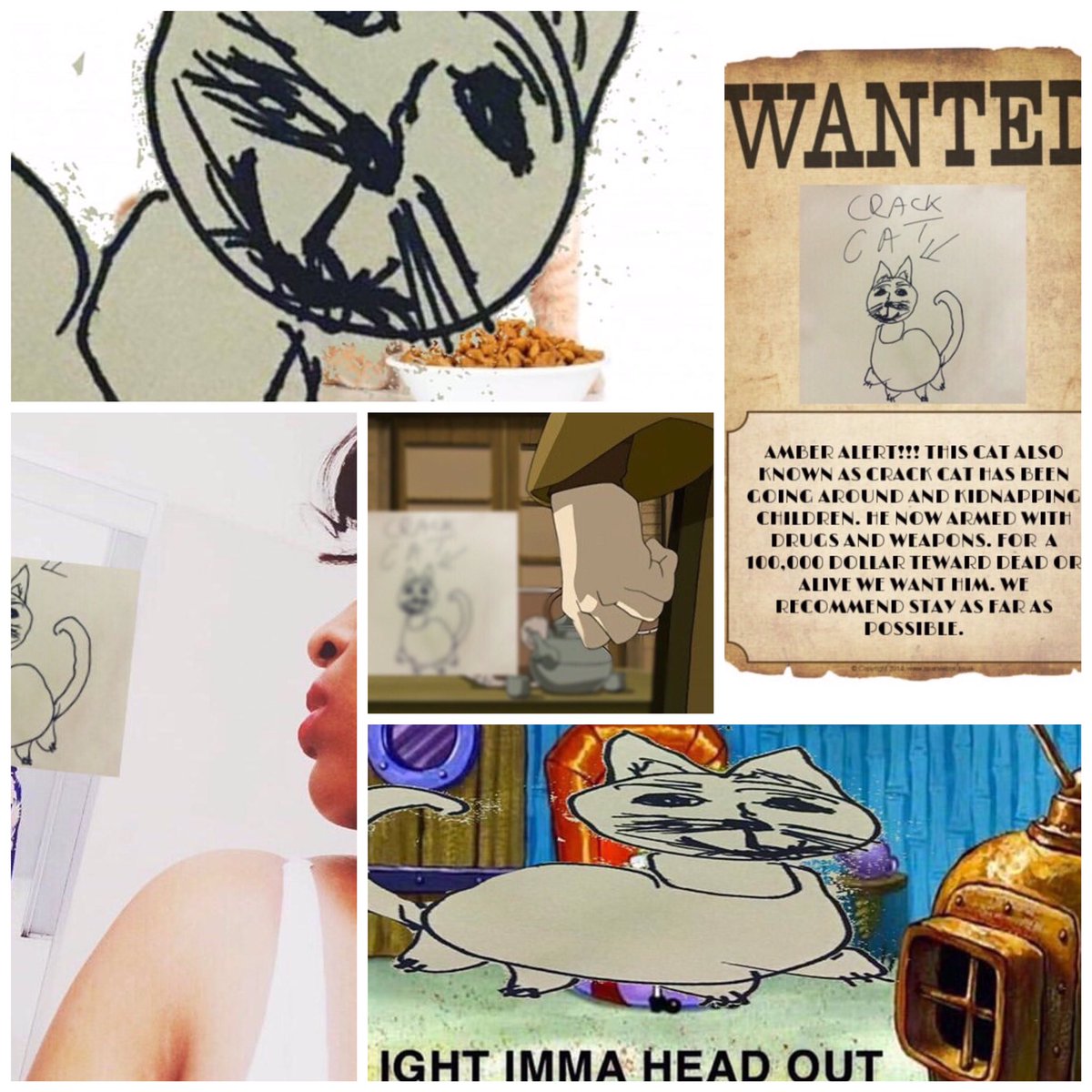 specialm_shasha's tweet image. Ok...I guess it’s official...what started as my Mom’s interesting doodle request of a cat, has now turned into apparently my new mascot #allhailcrackcat #crackcat THESE MEMES EVERYONE MADE! I CANT!! 🤣🤣🤣😭🤣💕😻😺