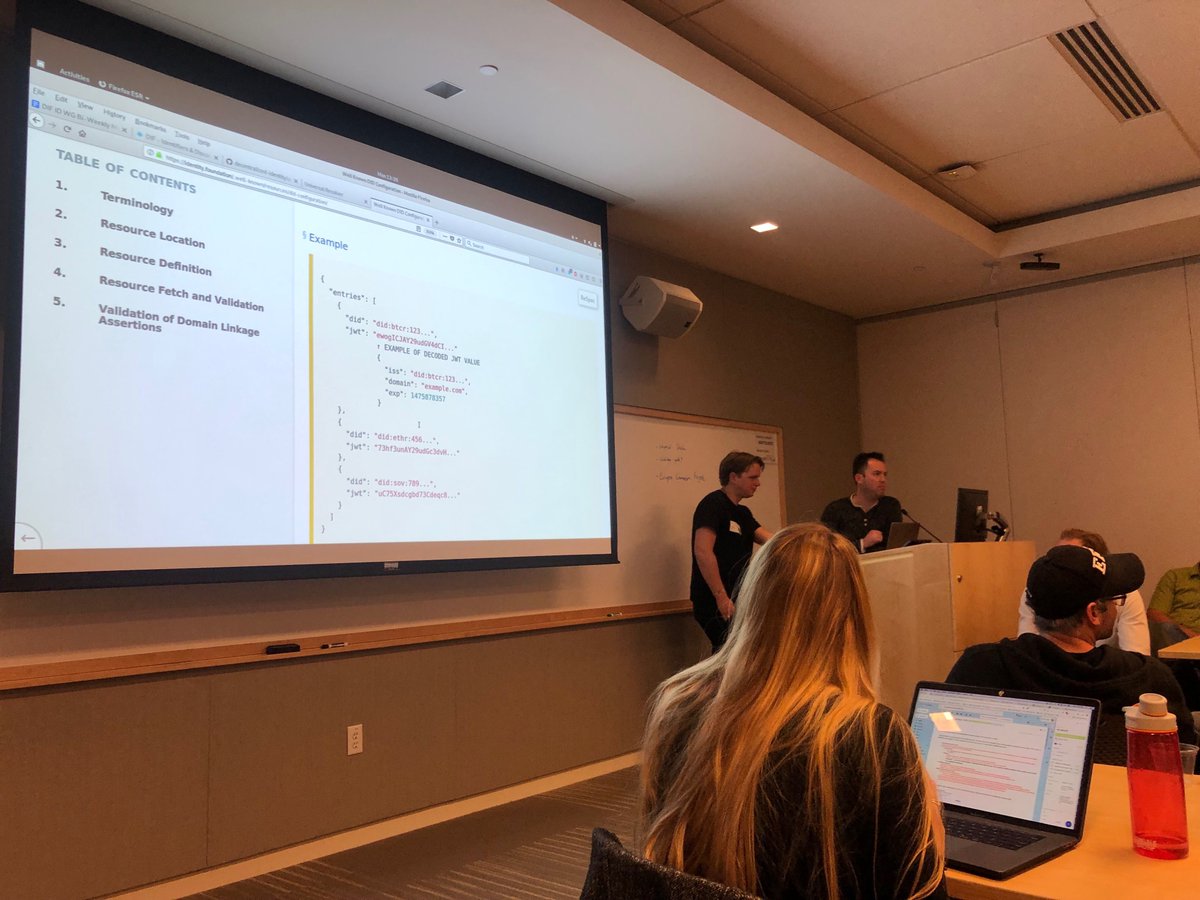 Daniel Buchner updating DIF about the ID working group