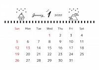 素材ラボ Twitterren 新作イラスト シンプル 年 1月 カレンダー サイズ 横 高画質版dlはこちら T Co Lnkb0zhszu 投稿者 とりこやさん 年1月の月間タイプのカレンダーです シンプ カレンダー 1月 シンプル モノクロ アイコン 正月