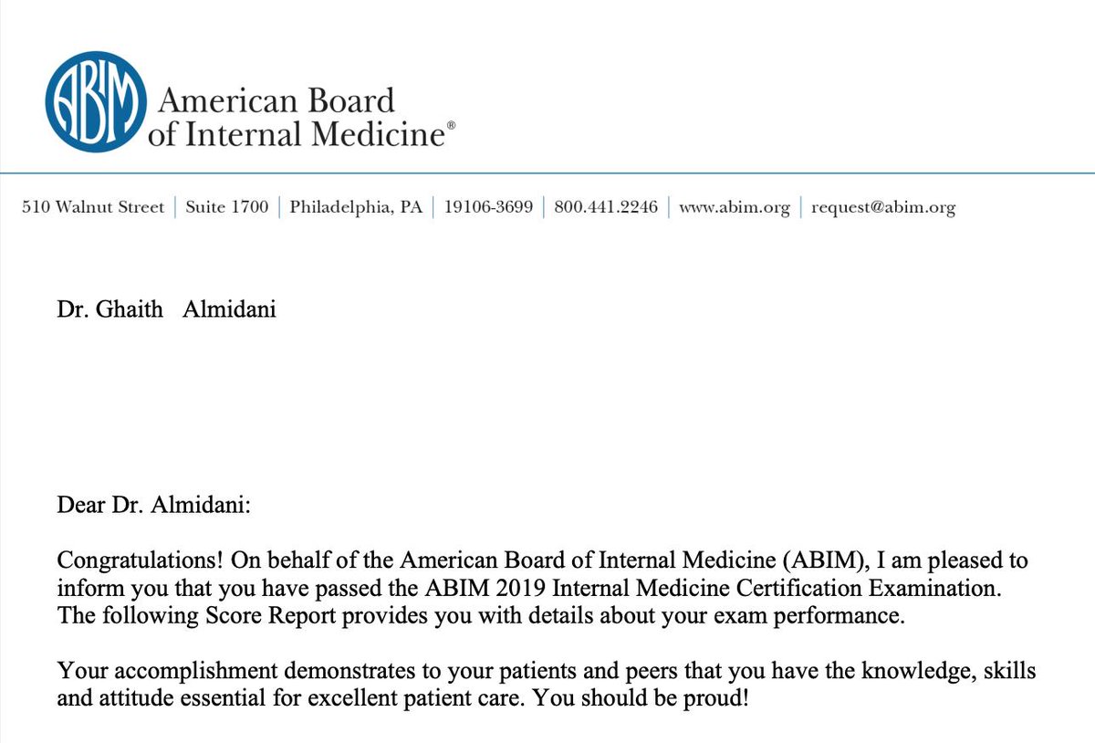 GhaithAlmidani's tweet image. Officially American board and Canadian board certified in Internal Medicine🎉🎉#blessed #ABIM #FRCPC