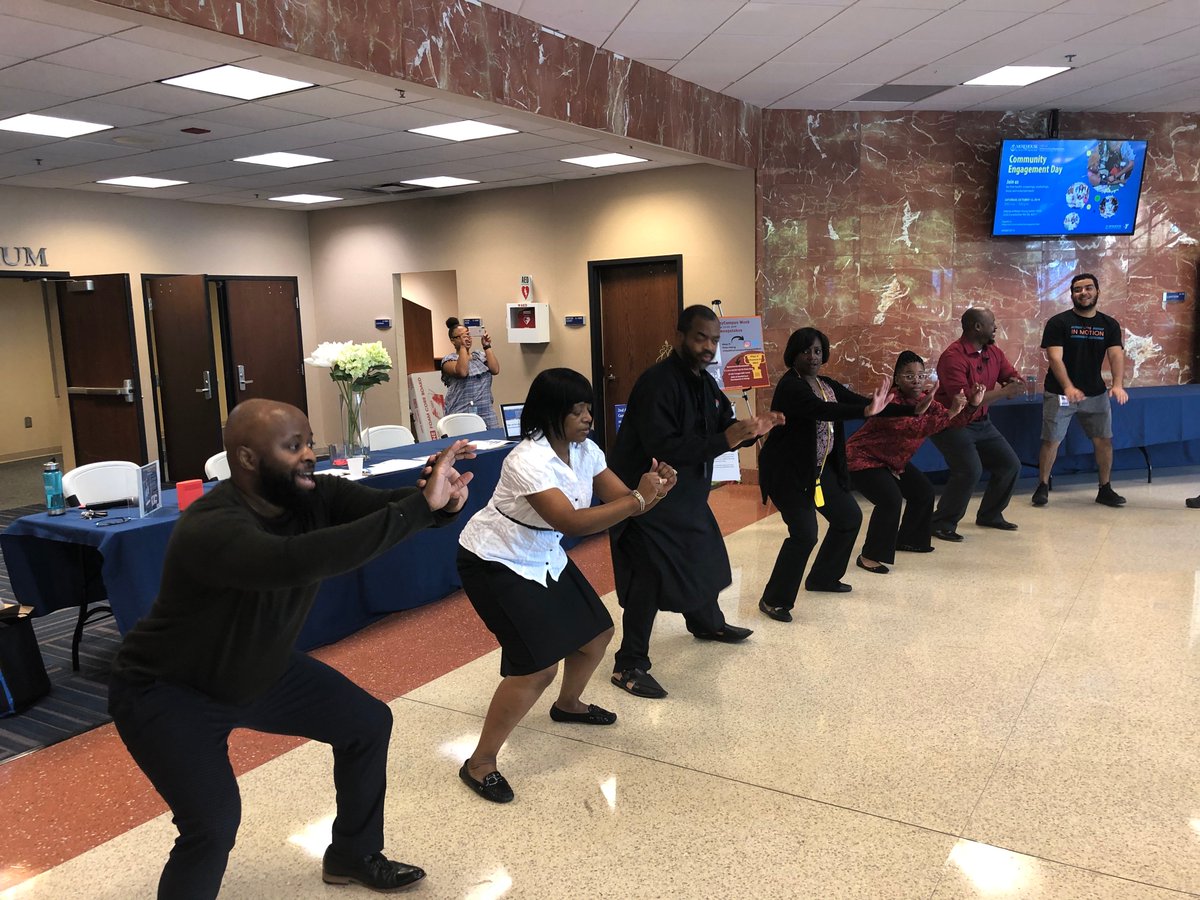 GetFitMSM's tweet image. HCW Day 4 was all about our Biggest Instant Recess Challenge! Beyonce, Afrobeat, and a little Soul train line is how we do it!! #HealthyCampus @MSMedu @MSMPres