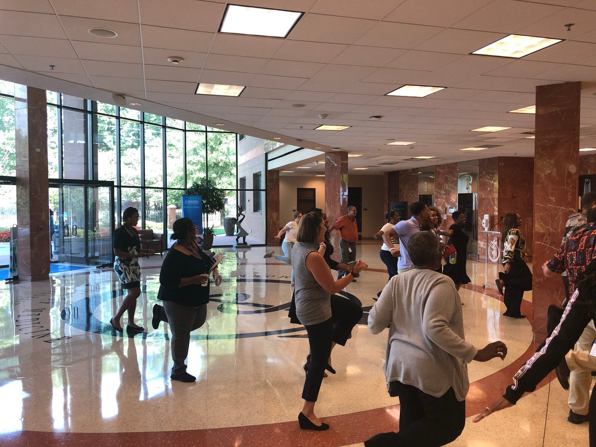 GetFitMSM's tweet image. HCW Day 4 was all about our Biggest Instant Recess Challenge! Beyonce, Afrobeat, and a little Soul train line is how we do it!! #HealthyCampus @MSMedu @MSMPres