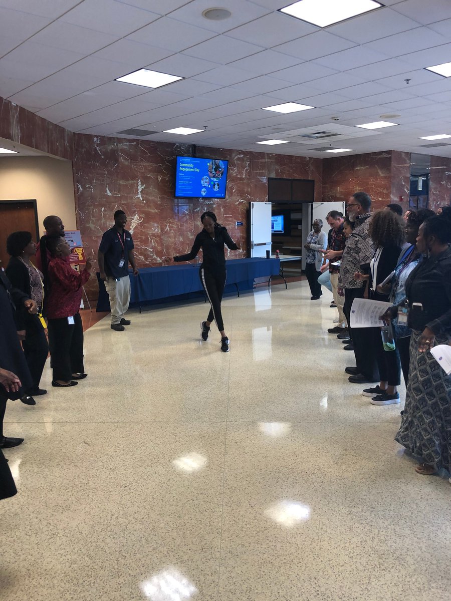 GetFitMSM's tweet image. HCW Day 4 was all about our Biggest Instant Recess Challenge! Beyonce, Afrobeat, and a little Soul train line is how we do it!! #HealthyCampus @MSMedu @MSMPres