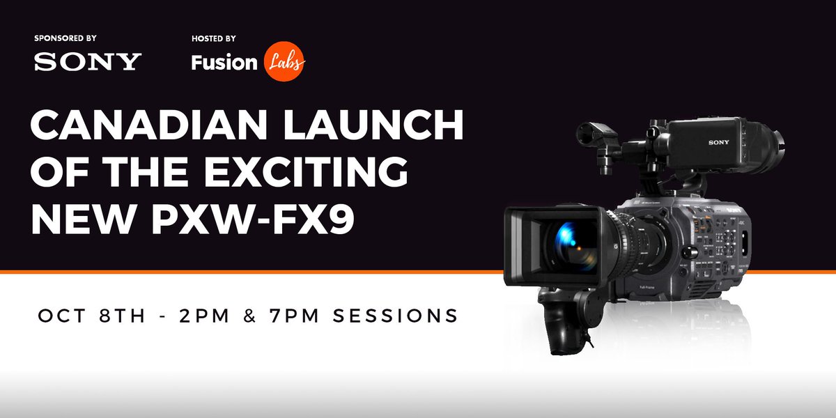 Come learn about Sony's new PXW-FX9, that is sure to become the standard in newsgathering, documentary, lifestyle/reality, and feature film market.

Tuesday, October 8th at <a href="/dazmocamera/">Dazmo Camera</a> in Toronto

eventbrite.ca/e/hands-on-eve…

#PXWFX9 #SonyFX9