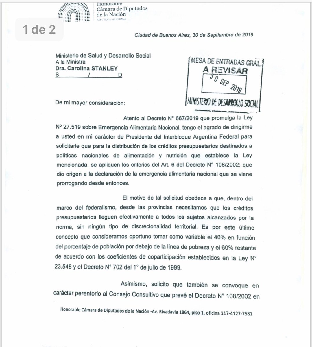 Pablokosiner's tweet photo. Le remitimos nota a la Ministra Carolina Stanley pidiendo que se ejecuten los fondos de la Ley 27.519 “Emergencia Alimentaria Nacional” con criterios federales hacia las provincias. El fuerte crecimiento de la pobreza registrado en el 35,7% lo justifica. @diputadospj @ARFederal https://t.co/X9oRglbi8f