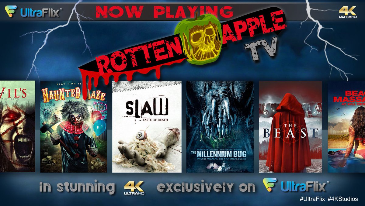 Check out the new Rotten Apple TV channel on UltraFlix, featuring the award winning Indie horror film The Millennium Bug and many more #UltraFlix