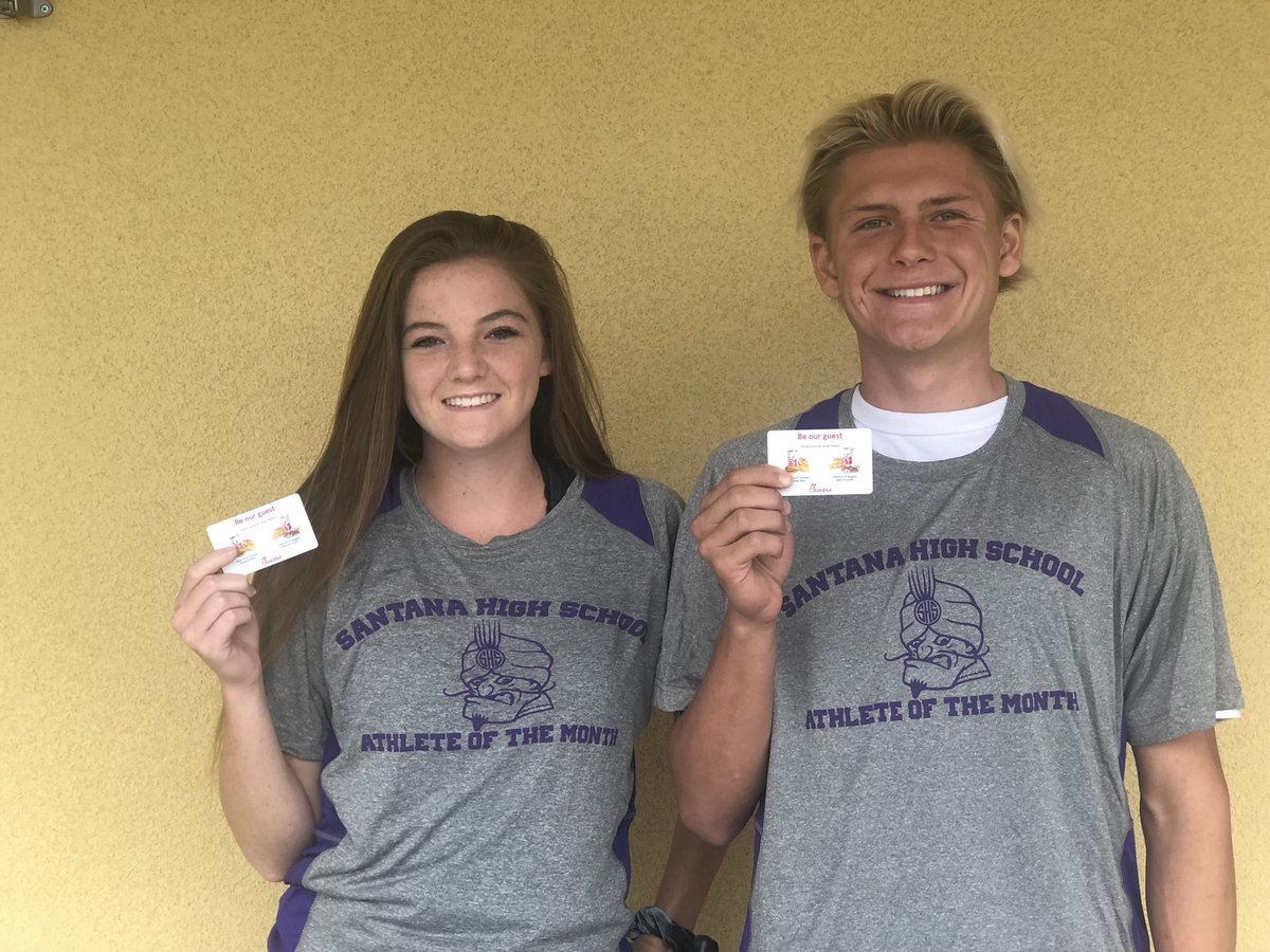 Congrats to Amanda Barnard &amp; Eric Bates: our SHS &amp; Chick-fil-A Athletes of the Month!
