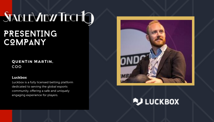 Luckbox allows users to watch and bet on CSGO, Dota, LoL, Overwatch and many more games. They are fully licensed with the highest levels of player safety and security: luckbox.com

Learn more about <a href="/Luckbox/">Luckbox</a> at #SVTECH19 this October 3rd: stableviewtech19.lpages.co/homepage/

#tech