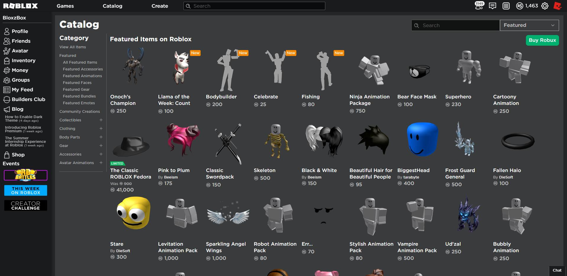 Bloxy News on X: The #Roblox Catalog has been made wider to fit more items  on a page!  / X