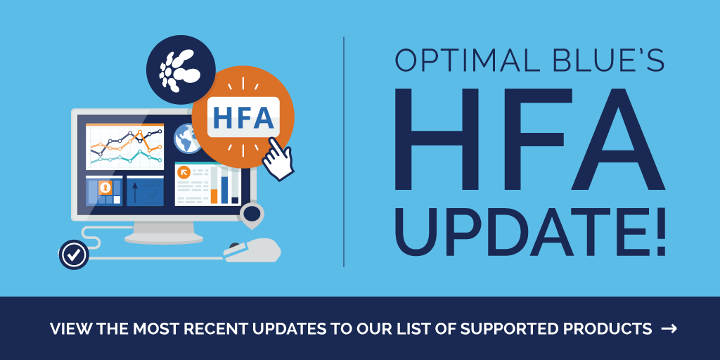 OptimalBlue's tweet photo. See who's been added to the list of HFAs that #OptimalBlue supports at the system level. View the full state list here → https://t.co/x2s7mxGWB4 https://t.co/fRZtzr656q