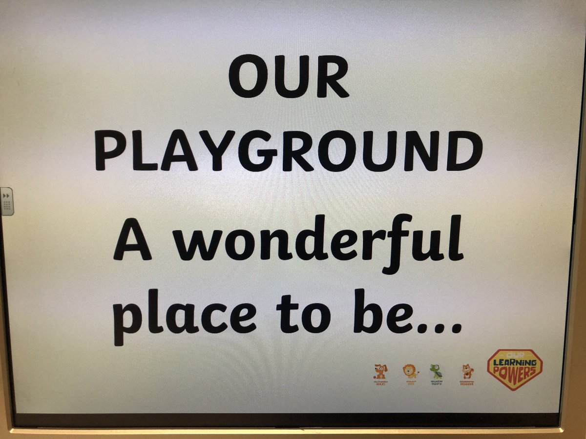 Lots of OPPORTUNITIES to THINK, REFLECT and SUPPORT CHANGE this week. KNOWING what it looks like 👀, sounds like 👂 and feels like 💓 will help us make our playground a WONDERFUL place to be #improvement #pupilparticipation #BeTheChange