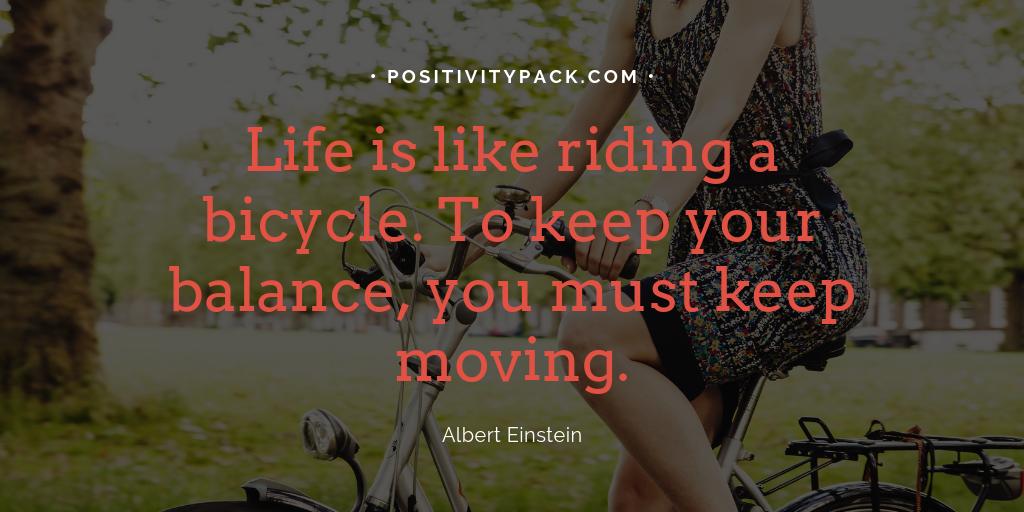 Sometimes it can seem that we're always juggling life. We need to stay positive and keep balance. 🚲 #Inspirational #Quote #Positivity