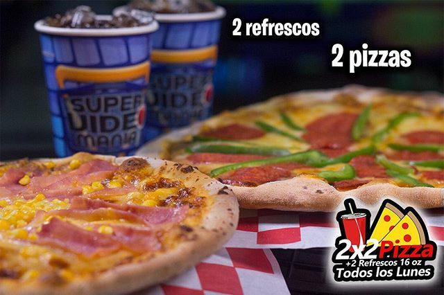 Supervideomania's tweet photo. Invítala a comer pizza y destácate con nuestra promo 2x2 en pizzas TODOS LOS LUNES!! ***[solo disponible en sambil valencia y maracaibo] ciertas condiciones aplican! https://t.co/PGWZCLeujj https://t.co/NrsJT79xEW