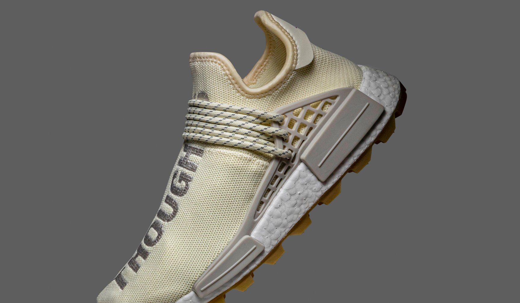 GOAT on Twitter: "Part of the 'Now is her time' collection that focuses on  female empowerment, the latest Pharrell x NMD Human Race Trail features a  neutral Cream White Primeknit upper with '