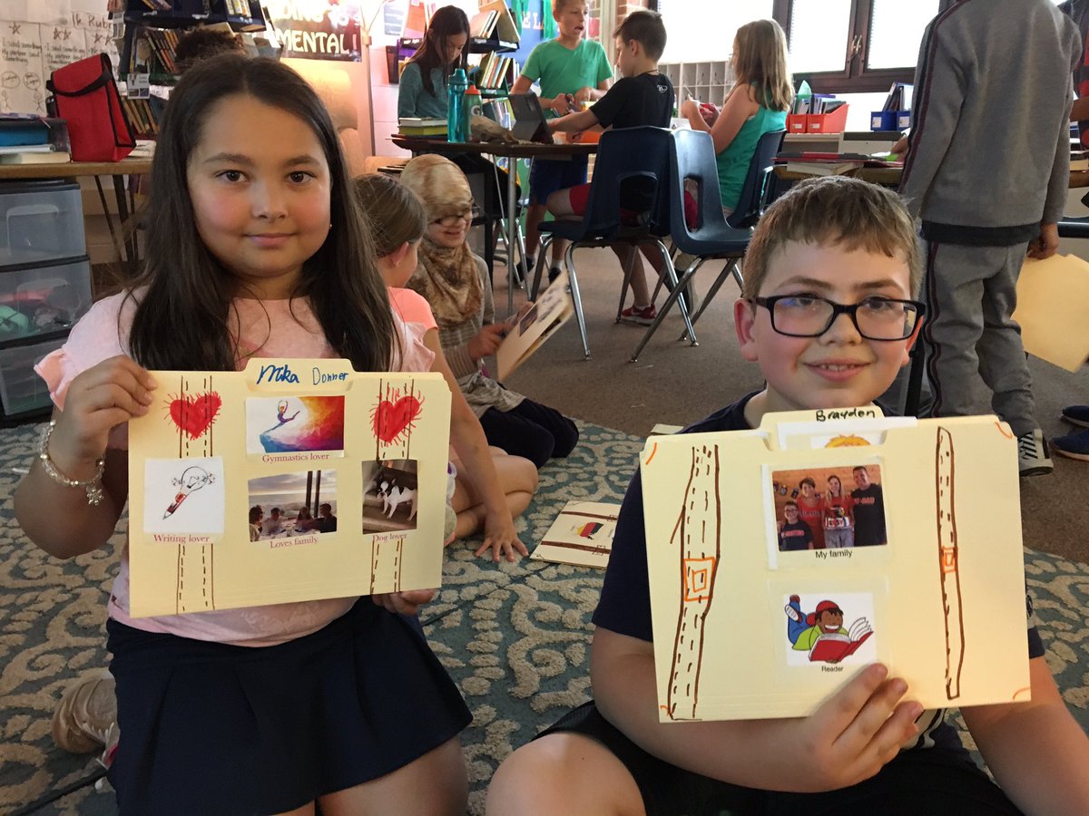 MrsChangGrove's tweet photo. Readers made their own suitcases (w/ file folders) to show their external &amp; internal traits after reading The Tiger Rising by Kate DiCamillo. They shared with one another to give evidence of each trait! #reading #MentorText #CharacterTraits #InternalExternal @GroveAve220 https://t.co/T9CFNUsPvR