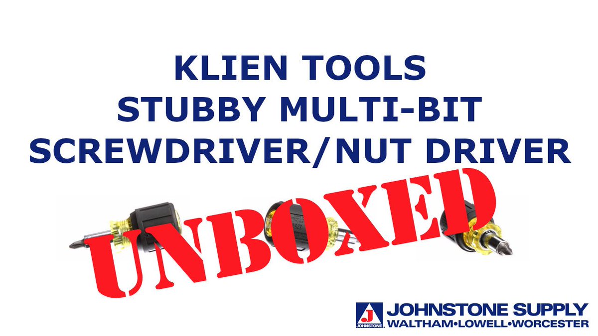 JohnstoneHVAC's tweet photo. New product of the month Klien Stubby Multi-bit Screwdriver! Check out our video here: https://t.co/ajooFwKCFV https://t.co/kLbgS6QPXp