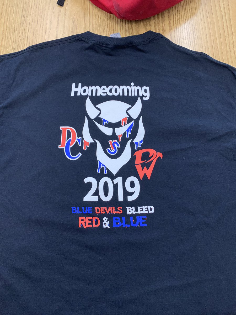dcstuco2018's tweet photo. Homecoming Shirts are for Sale Starting tomorrow before school, after school and at Lunch! Just $15 for a shirt (and a car decal), while supplies last! https://t.co/nQIBOwyfpP