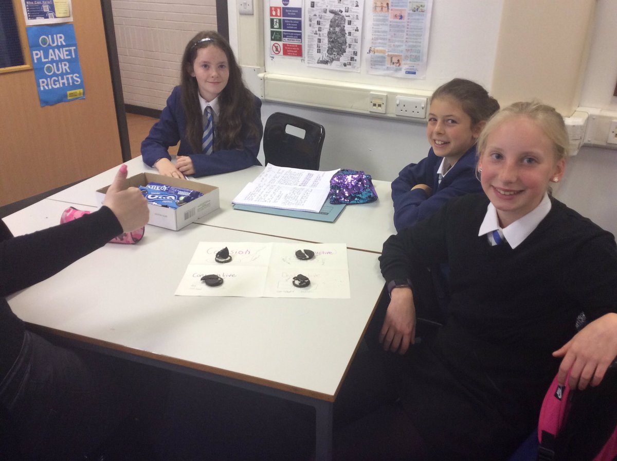 MisscollinsL's tweet photo. 1.2 waiting patiently to eat their Oreos after demonstrating Plate tectonics #EdibleGeography #S1LHSYT https://t.co/we0q488dwS