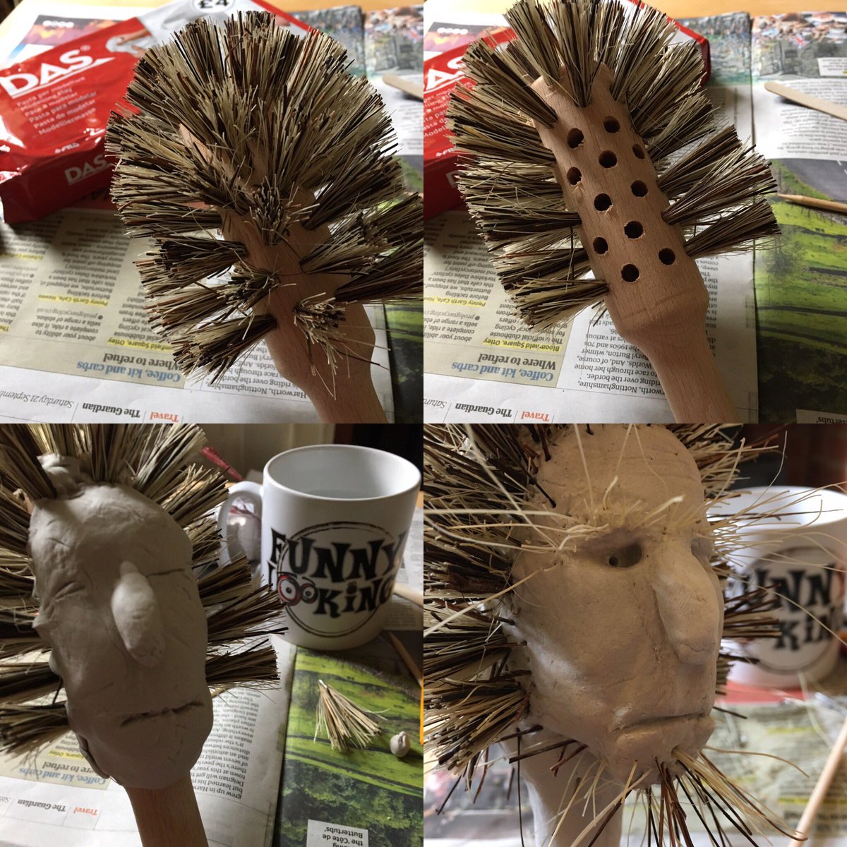 Made a prop for @gavcross Twisted Tales for Terrible Children #ttftc theatre show from a <a href="/wasteXbridport/">Waste Not Want Not</a> loo brush...