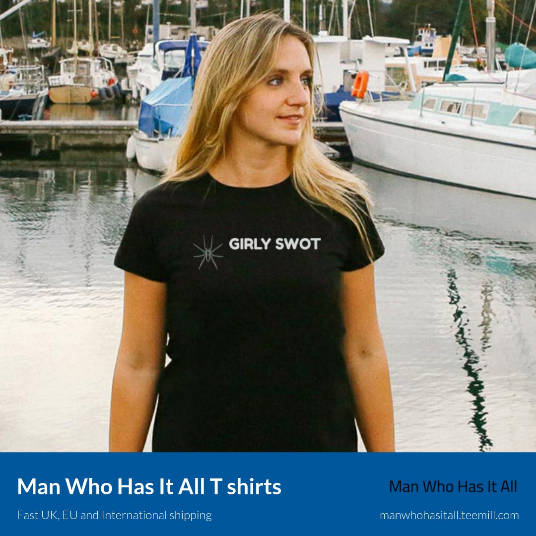 OMG the girly swot T shirt is flying off the shelf! 

100% of my profits from the sale of the girly swot T shirt will be donated to @fawcettsociety #GirlySwotsUnite  #smashstereotypes #LadyHale #ginamiller #GretaThunberg

 manwhohasitall.teemill.com/collection/t-s…