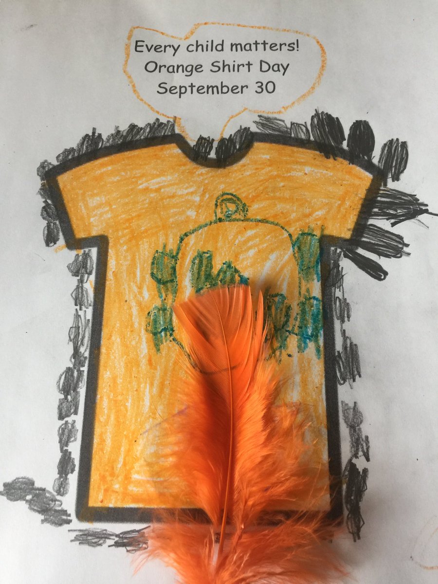 kindercav's tweet photo. Kindergarten ponders Orange Shirt Day.⁦@Banff_El_School⁩ ⁦@MountainEdu⁩. https://t.co/B6Dp7B9vyp