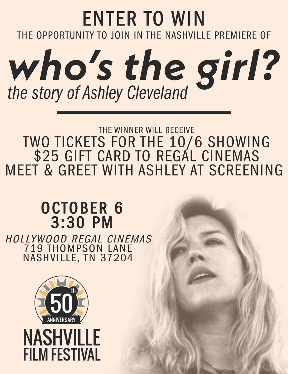 To be entered: Retweet and tag the person you'd bring with you! 

<a href="/nashfilmfest/">Nashville Film Festival</a>