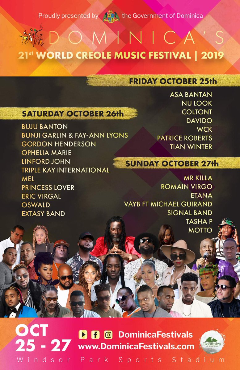 minizter669's tweet photo. Why are you still procastinating? Get your tickets today! https://t.co/b1XEVVdxCx
#WCMF #WCMFPVIP #WCMF21 #WCMFVVIP #DominicaIndependence #DiscoverDominica https://t.co/SgYiqNf1AF
