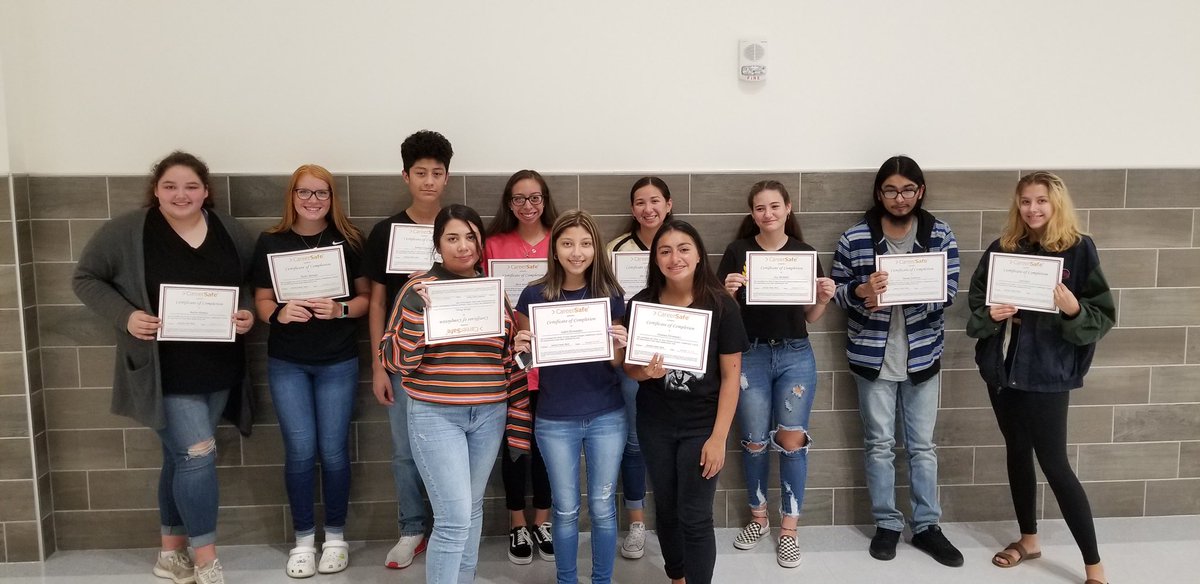 ksoefje1's tweet photo. The 1st round of @SeguinHSTx Health Science students have successfully passed their @CareerSafe 10 Hour OSHA Safety Certification! Great Job! #medicalmatadors #matadorfamily #tomorrowsworkforce #SafetyFirst #OSHA #HealthScienceCTE https://t.co/OoCGB2OSTJ