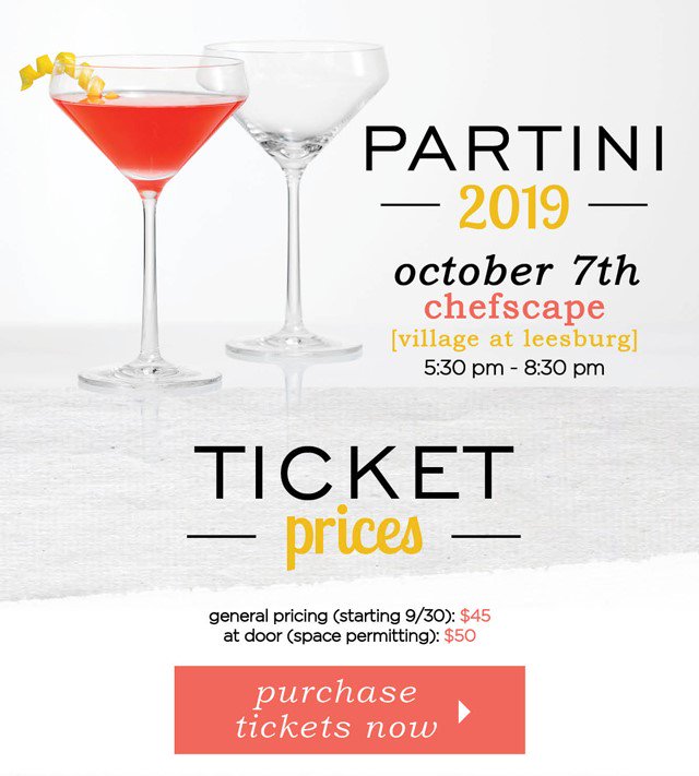 ECHOLeesburg's tweet photo. Did Someone Say Raffle Tickets? Join us Monday, October 7th at Chefscape for cocktails and bites from celebrity bartenders and local chefs. Proceeds benefit ECHO. Buy your tickets - and raffle tickets!) - today. https://t.co/MqJvEiI2sZ #Partini2019 https://t.co/JPTKkEhkRV
