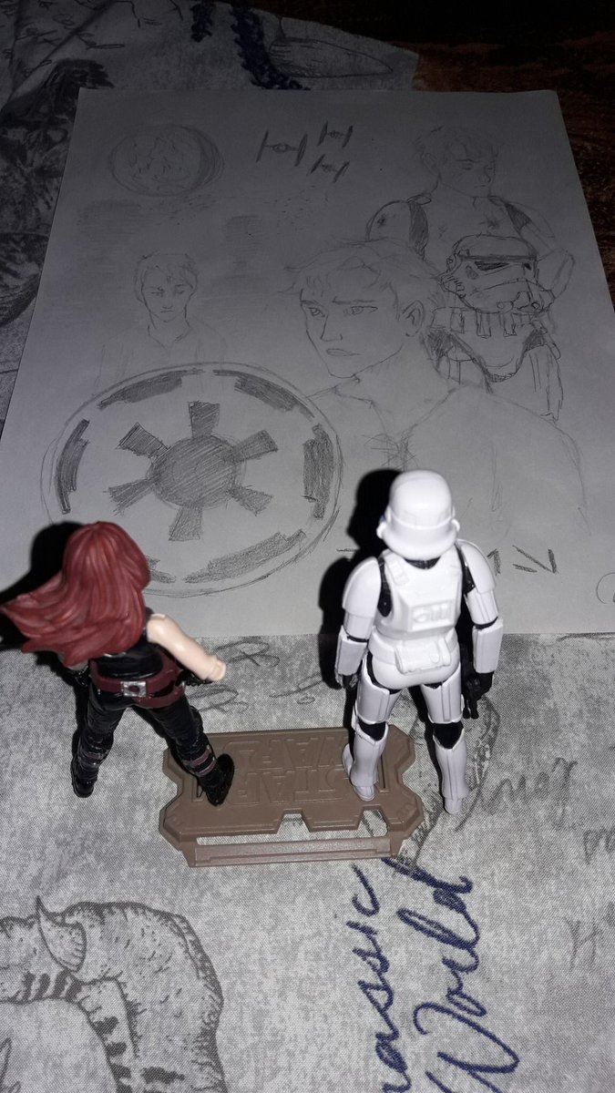 When I saw this drawing made by <a href="/imperialmara/">Mara Jade RP</a> , I knew that the journey of Trooper Harris and Mara Jade for the infinity had just started. I love you, redhead!
#maraandharris