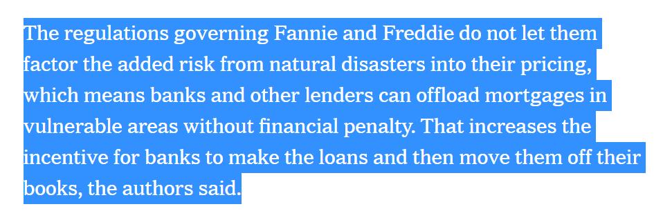 This is quite scary, per <a href="/nytimes/">The New York Times</a>: Climate Risk in the Housing Market Has Echoes of Subprime Crisis, Study Finds nytimes.com/2019/09/27/cli…