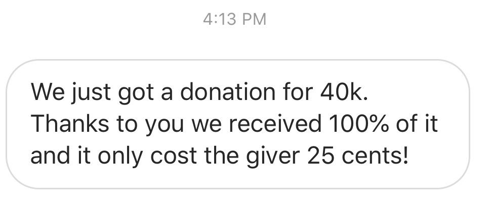 SOMEONE CELEBRATE FOR THIS CHURCH WITH ME

This is exactly why we built RebelGive.com. Even a modest 1% fee would have meant a loss of $400 in this case.