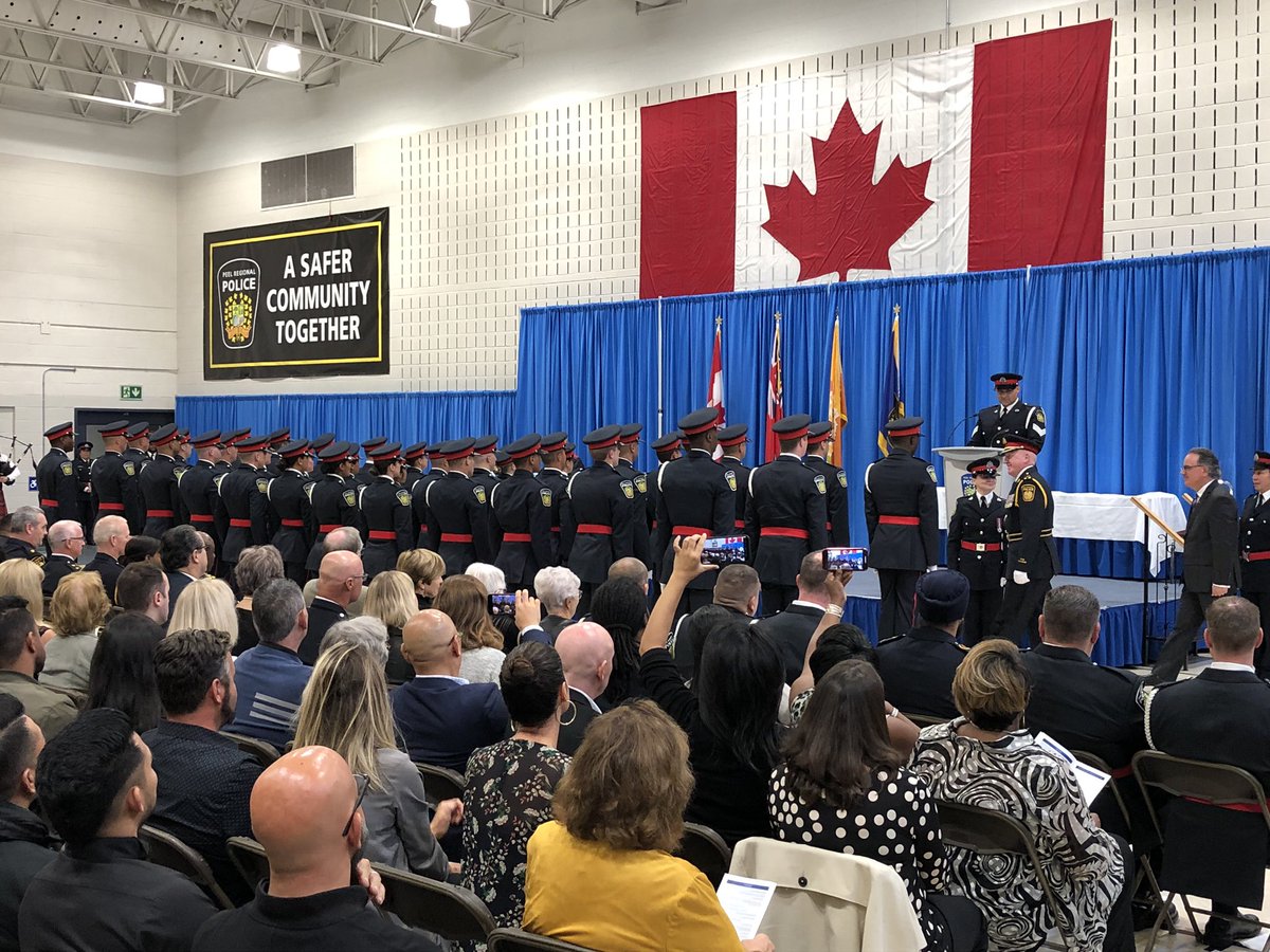 PeelTraining's tweet photo. Congratulations to class 19-02 on your graduation today.  Just the beginning of another 30 years of dedicated service to your community.  Well done!  @PeelPoliceMedia @PeelRecruiting https://t.co/DyVbFqu0cA